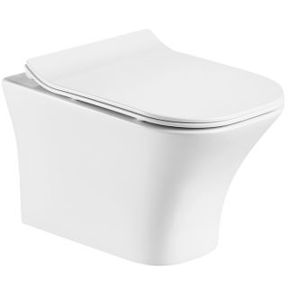 Унитаз Orange C02-100w безободковый, сиденье с микролифтом